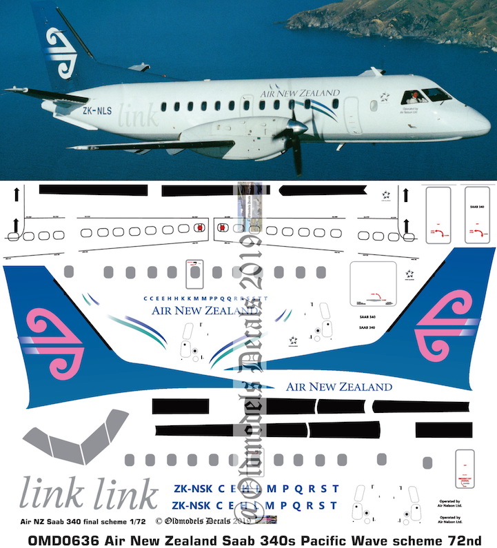 (image for) OMD0636 Saab340A Air New Zealand