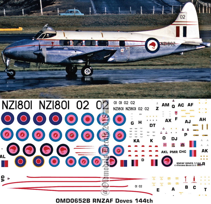 (image for) OMD0652B DH Dove Royal New Zealand Air Force
