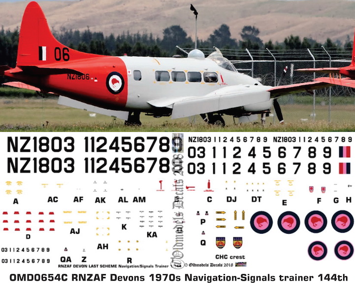 (image for) OMD0654C DH Devon Royal New Zealand Air Force