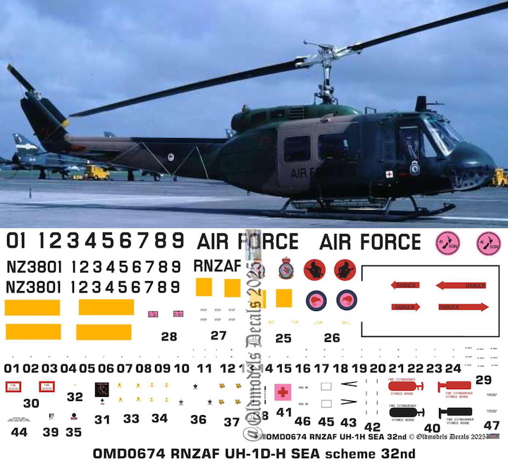 (image for) OMD0674 UH-1D/H Iroquois Royal New Zealand Air Force