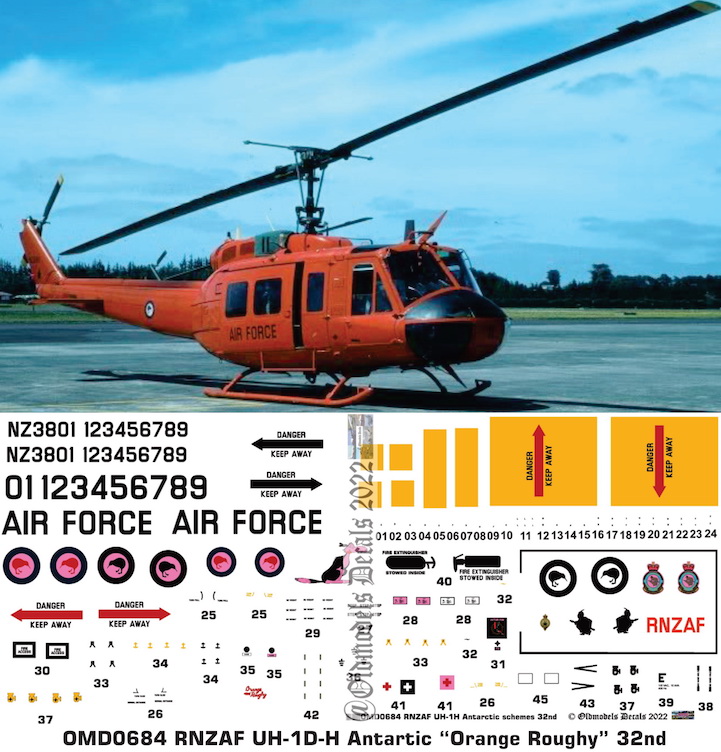 (image for) OMD0684 UH-1D/H Iroquois Royal New Zealand Air Force