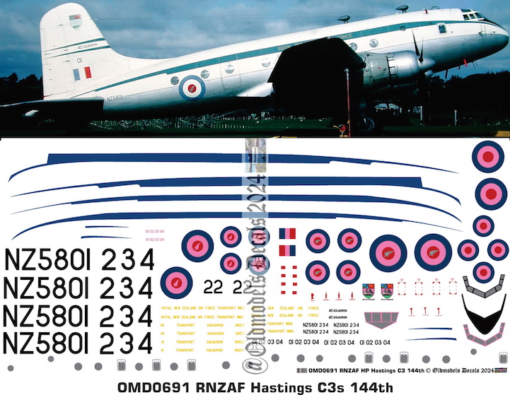 (image for) OMD0691 HP Hastings C3 Royal New Zealand Air Force
