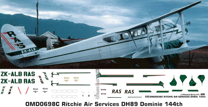 (image for) OMD0698C DH89 Dominie Ritchie Air Services