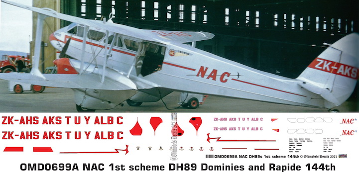 (image for) OMD0699A DH89 Rapide / Dominie National Airways Corporation