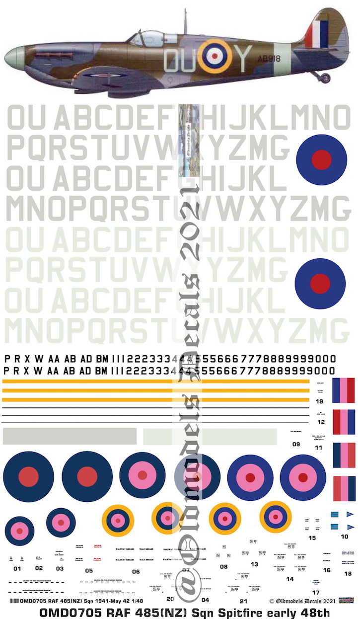 (image for) OMD0705 Spitfire Royal Air Force (NZ)