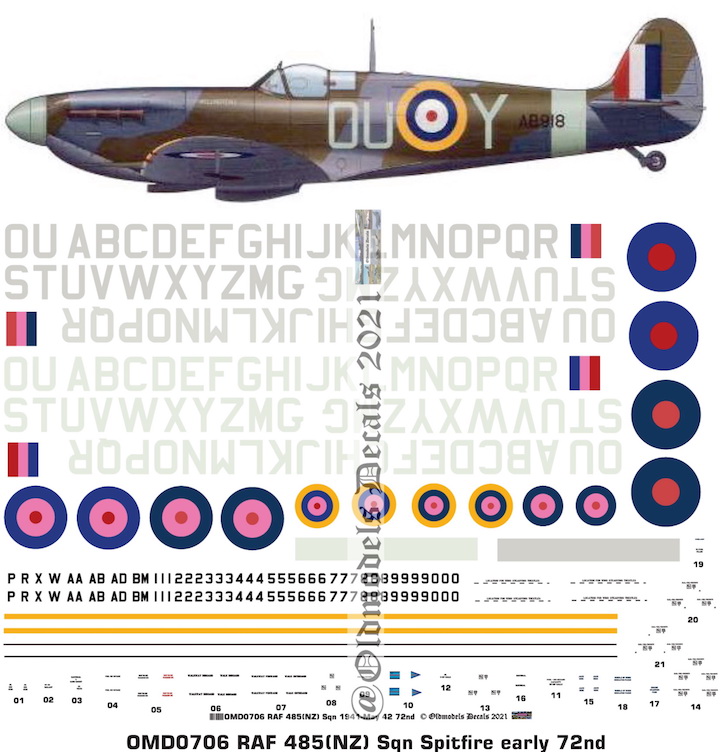 (image for) OMD0706 Spitfire Royal Air Force (NZ)