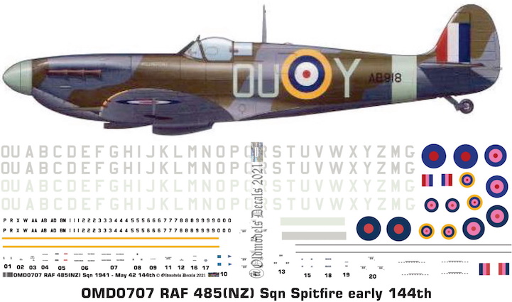 (image for) OMD0707 Spitfire Royal Air Force (NZ)