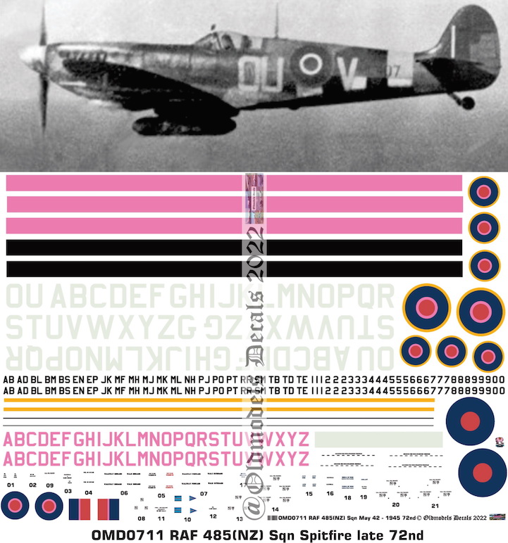 (image for) OMD0711 Spitfire Royal Air Force (NZ)