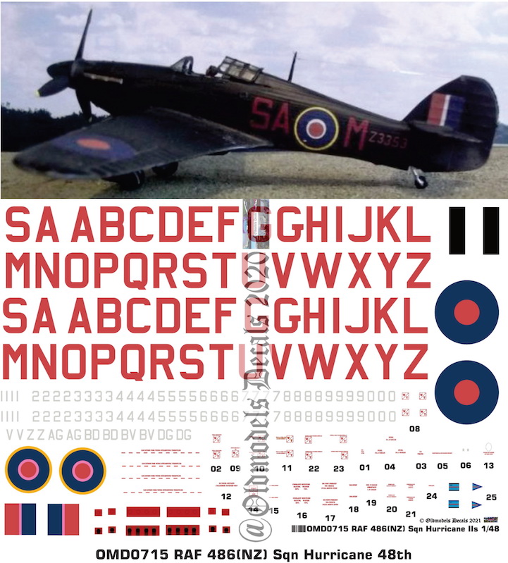 (image for) OMD0715 Hurricane Royal Air Force (NZ)