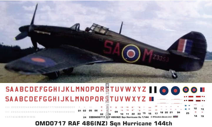 (image for) OMD0717 Hurricane Royal Air Force (NZ)