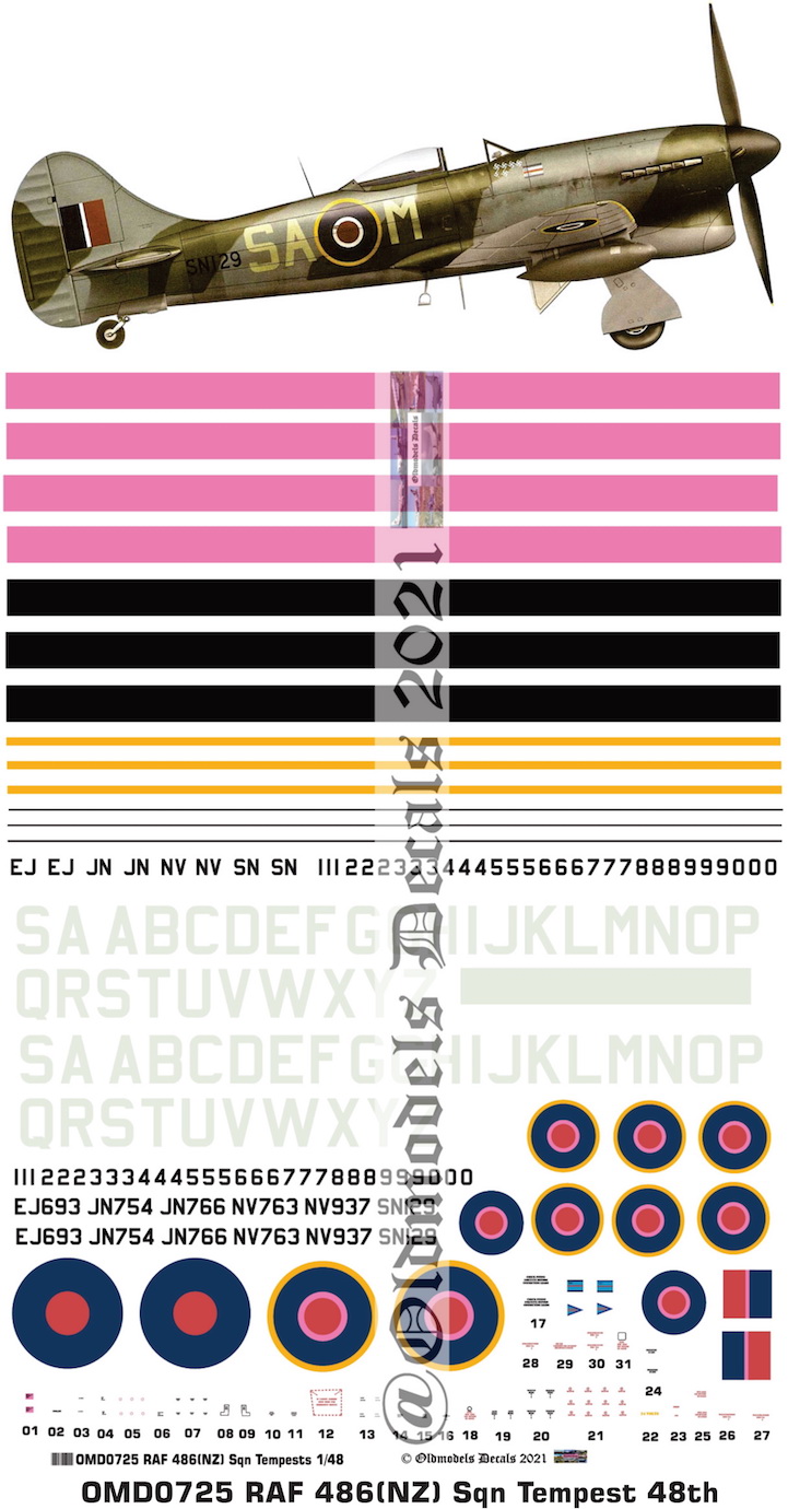 (image for) OMD0725 Tempest Royal Air Force (NZ)