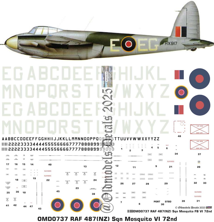 (image for) OMD0737 Mosquito Mk.VI Royal Air Force (NZ)