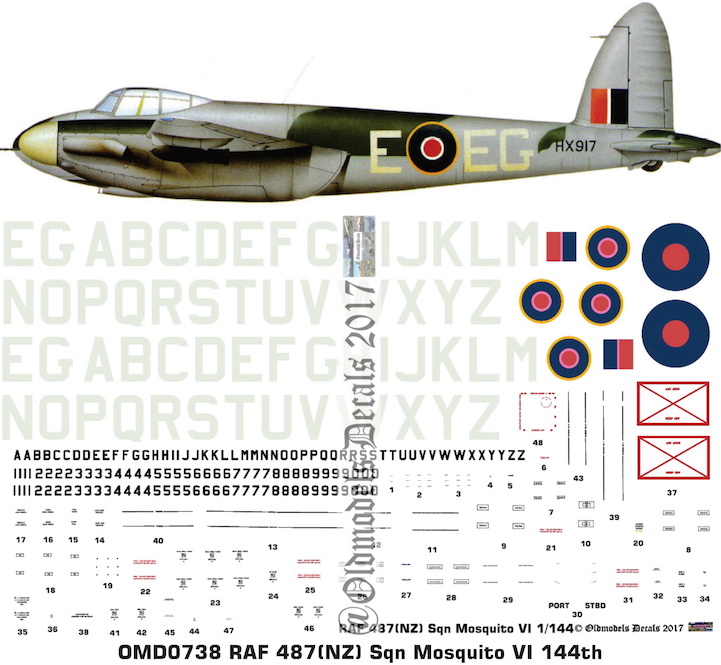 (image for) OMD0738 Mosquito Mk.VI Royal Air Force (NZ)