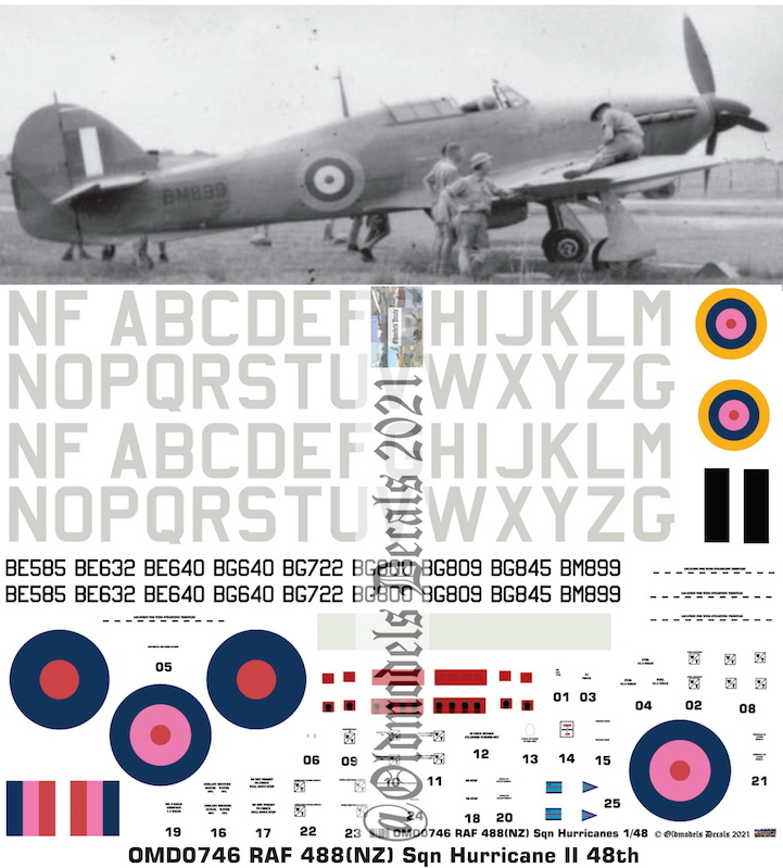 (image for) OMD0746 Hurricane II Royal Air Force (NZ)