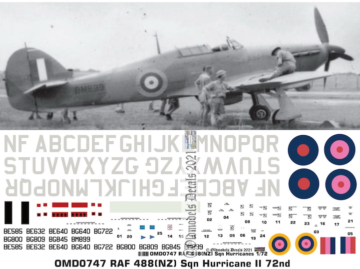 (image for) OMD0747 Hurricane II Royal Air Force (NZ)