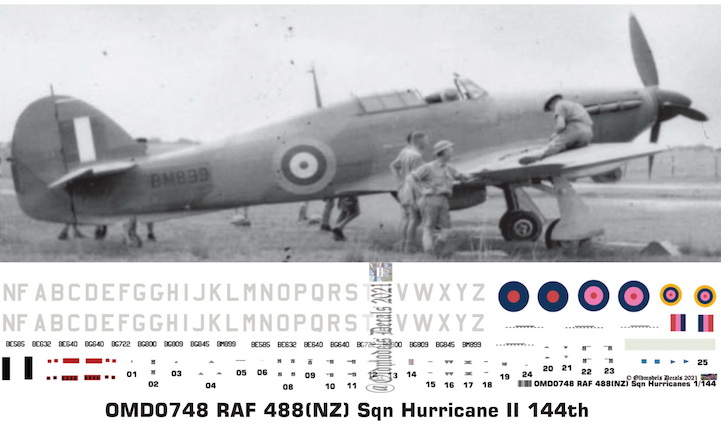 (image for) OMD0748 Hurricane II Royal Air Force (NZ)