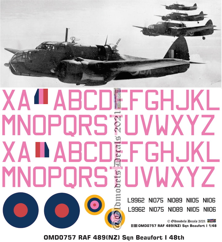 (image for) OMD0757 Beaufort I Royal Air Force (NZ)