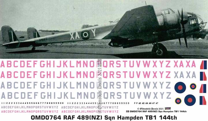 (image for) OMD0764 Hampden TB1 Royal Air Force (NZ)