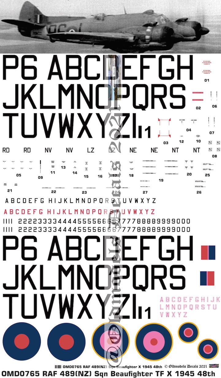 (image for) OMD0765 Beaufighter X Royal Air Force (NZ)