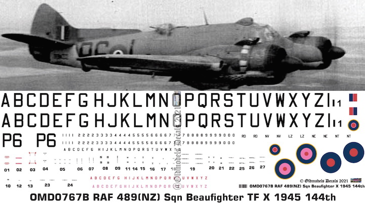 OMD0767B Beaufighter X Royal Air Force (NZ)