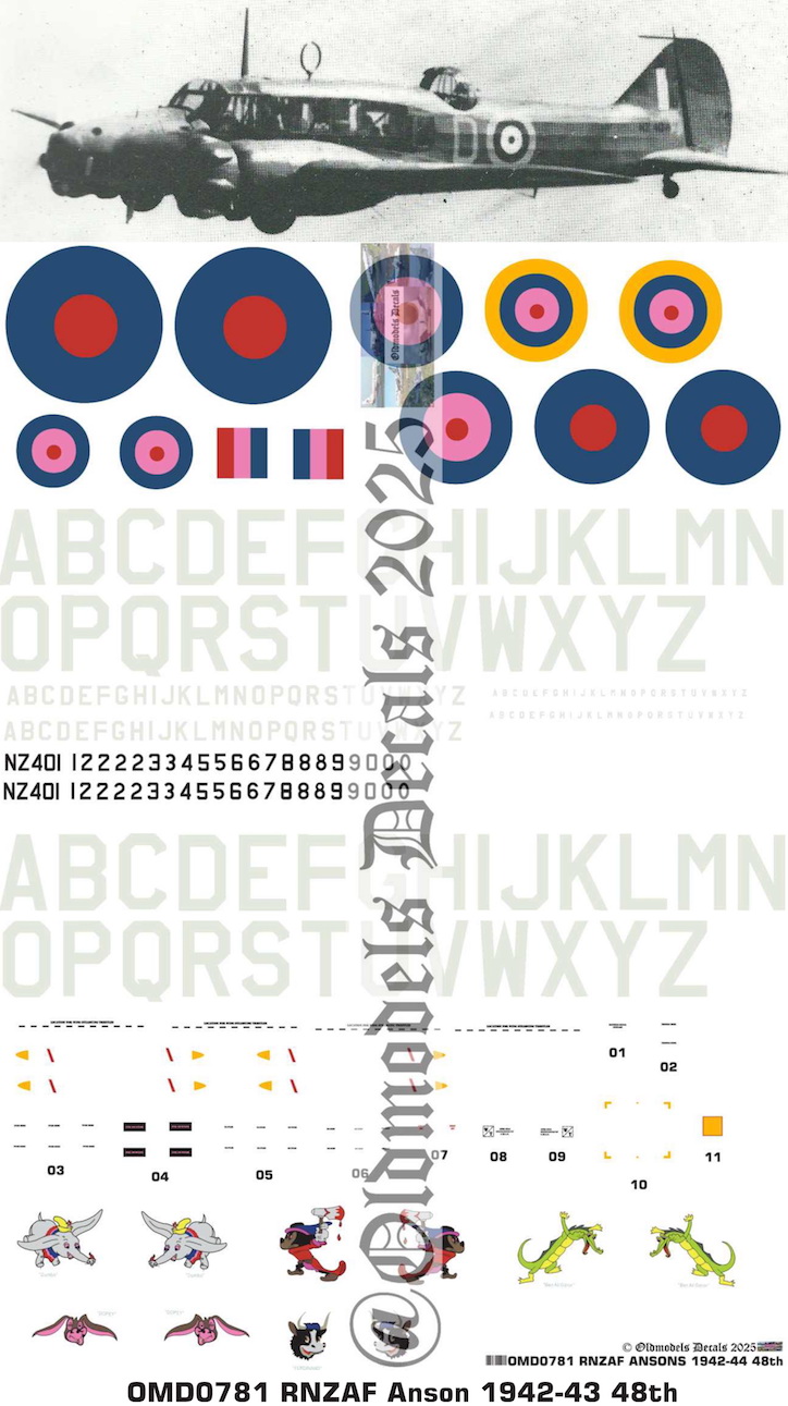 (image for) OMD0781 Avro Anson Royal New Zealand Air Force