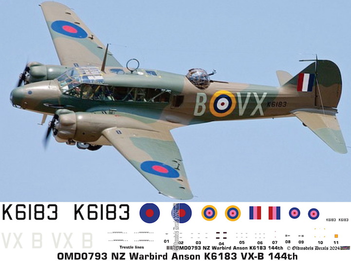 (image for) OMD0793 Avro Anson Mk.I New Zealand Warbird & Civil