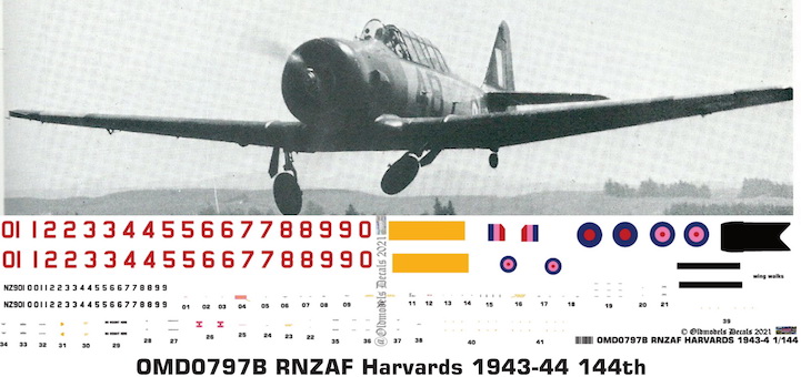 (image for) OMD0797B North American Harvard Royal New Zealand Air Force