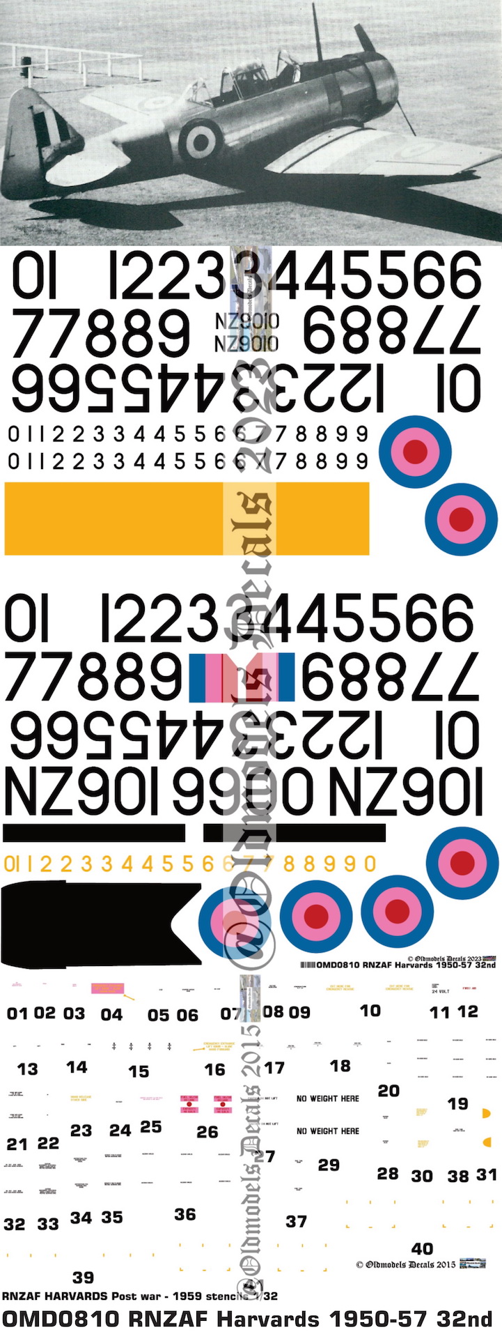 (image for) OMD0810+OMD0830 NA Harvard Royal New Zealand Air Force