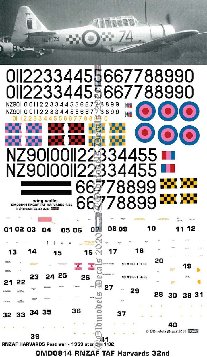 (image for) OMD0814+OMD0830 NA Harvard Royal New Zealand Air Force