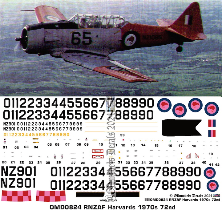 (image for) OMD0824 NA T-6 Harvard Royal New Zealand Air Force