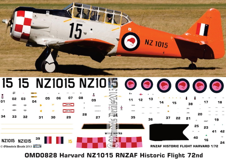 OMD0828 North American Harvard Royal New Zealand Air Force