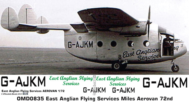 OMD0835 Miles Aerovan East Anglian Flying Services