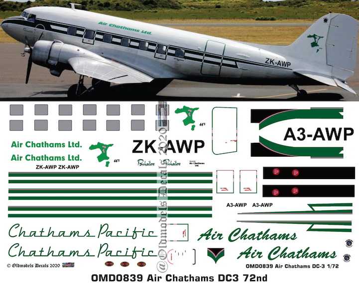 (image for) OMD0839 DC3 Air Chathams / Chathams Pacific