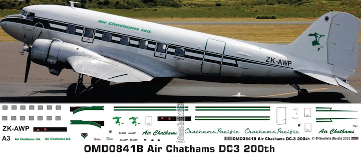(image for) OMD0841B DC3 Air Chathams / Chathams Pacific