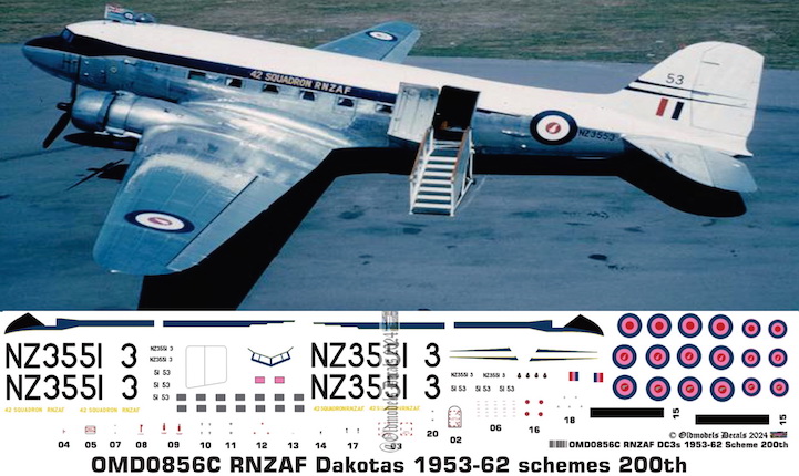 (image for) OMD0856C DC3 Dakota Royal New Zealand Air Force