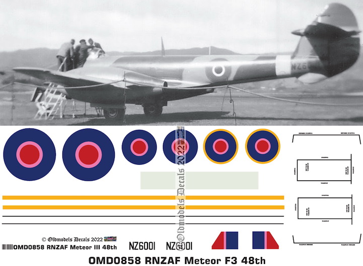 OMD0858 Gloster Meteor F3 Royal New Zealand Air Force