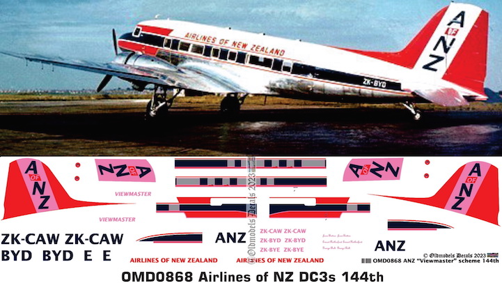 (image for) OMD0868 DC3 Airlines of New Zealand