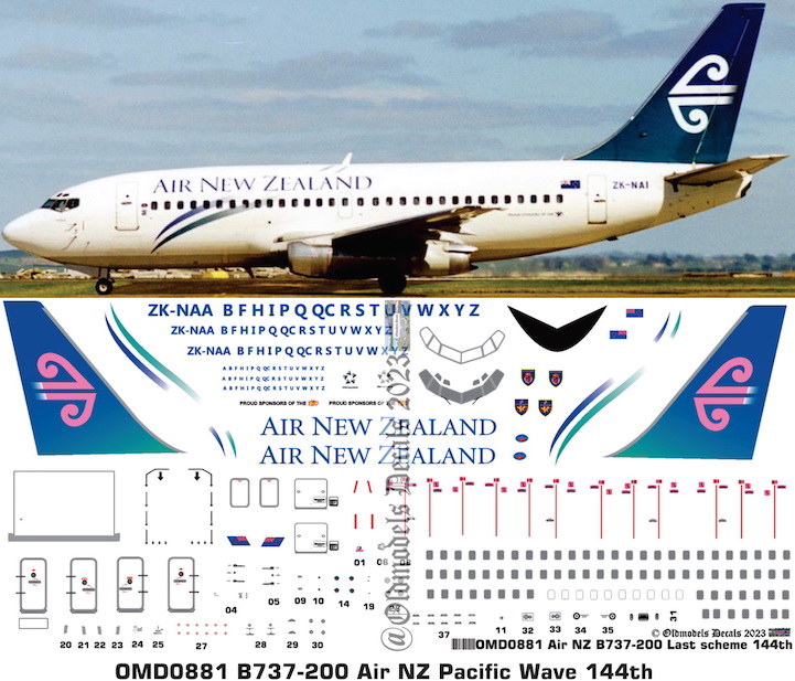 (image for) OMD0881 Boeing B737-200Adv Air New Zealand