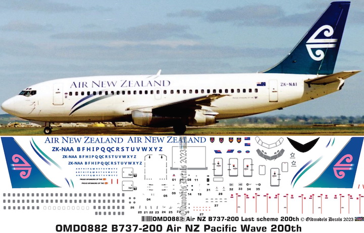 (image for) OMD0882 Boeing B737-200Adv Air New Zealand