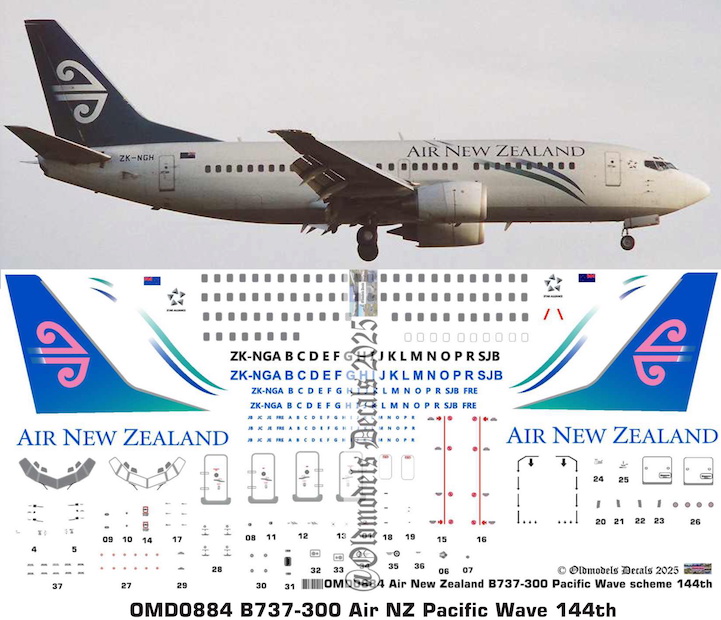 (image for) OMD0884 Boeing B737-300 Air New Zealand