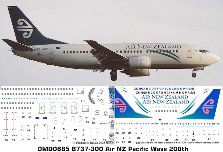(image for) OMD0885 Boeing B737-300 Air New Zealand