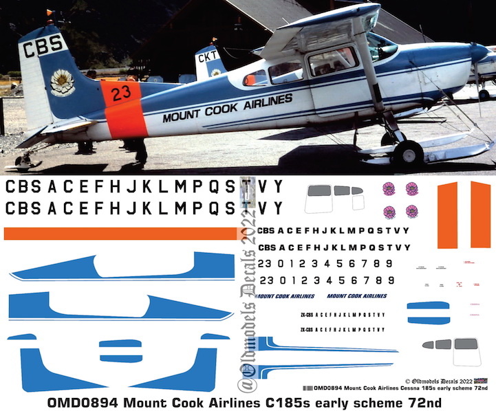(image for) OMD0894 Cessna 185 Skywagon Mount Cook Airlines