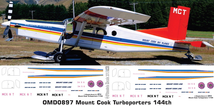 OMD0897 Pilatus PC-6 Turbo Porter Mount Cook operators
