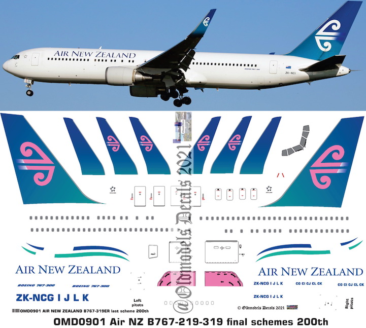 (image for) OMD0901 Boeing B767-219/319ER Air New Zealand