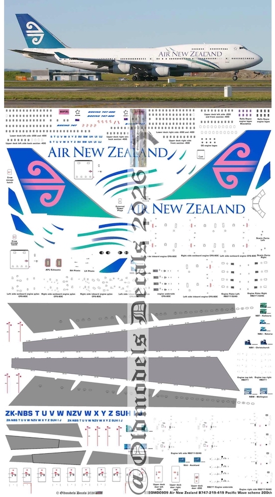 (image for) OMD0909 Boeing B747-219/419 Air New Zealand