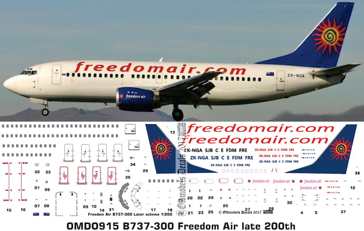 (image for) OMD0915 Boeing B737-300 Freedom Air