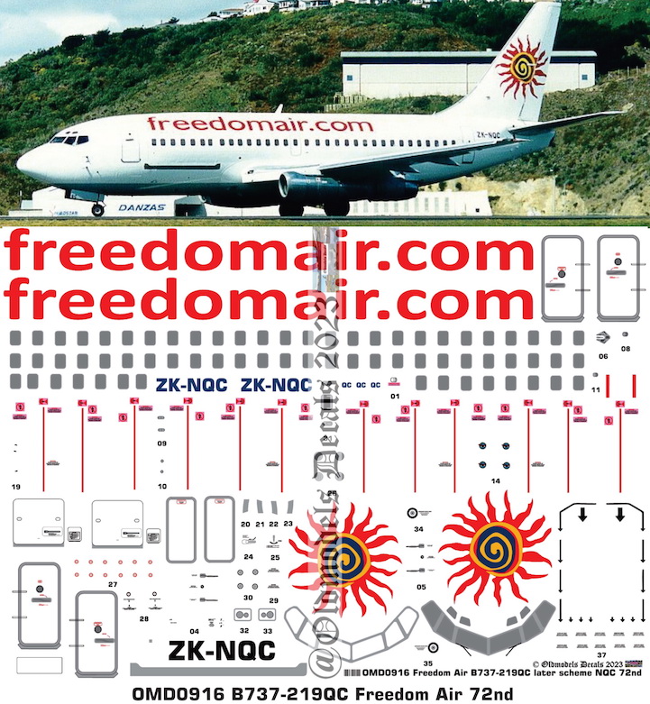 (image for) OMD0916 Boeing B737-219QC Freedom Air