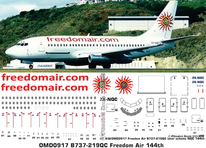 (image for) OMD0917 Boeing B737-219QC Freedom Air