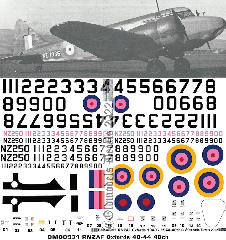 (image for) OMD0931 Airspeed Oxford Royal New Zealand Air Force