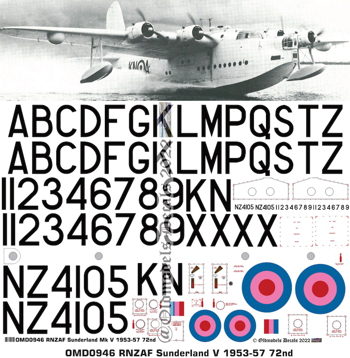 (image for) OMD0946 Short Sunderland V Royal New Zealand Air Force